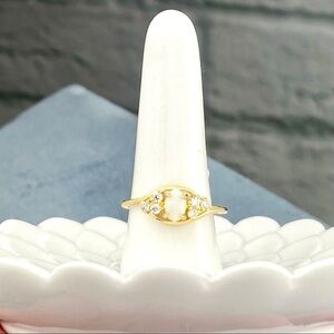 2 for $30 🌸 Boutique Opal White Rhinestone Evil Eye Fashion Ring 8